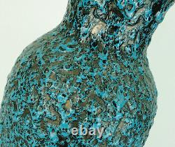 1960s 70s scheurich pop era VASE turquoise and black fat lava glaze model 239-41