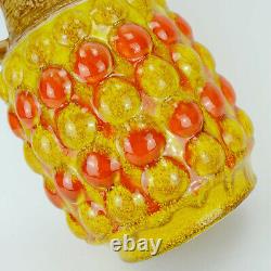 1960s bay keramik VASE bubble decor orange yellow beige model 65 30 WGP