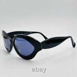 Alain Mikli Sunglasses Ladies Oval Black Cateye Diva Style Model 2111 90er NOS