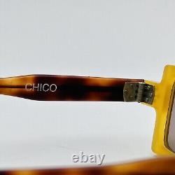 Anne et Valentin Sunglasses Men's Women's Angular Yellow Braun Model CHICO New