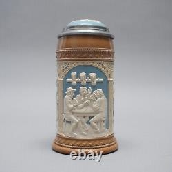 Beer Mug Villeroy & Boch Um 1890 Turmzeichen Mettlach Model / Decor 2556 1.66MIN