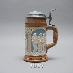 Beer Mug Villeroy & Boch Um 1890 Turmzeichen Mettlach Model / Decor 2556 1.66MIN