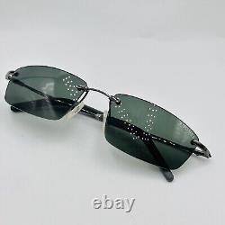 Bogner Sunglasses Men's Angular Black Titanflex Rimless Model 7223 New
