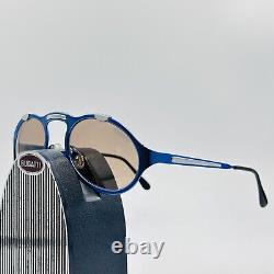 Bugatti Sunglasses Men's Oval Blue Metallic Vintage 90er Model Sun 13168 NOS