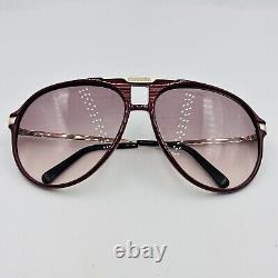 Carrera Sunglasses Men's Women's Oval Red Gold XL Model 5595 Vintage 80s NOS