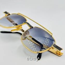 Casablanca Sunglasses Ladies Men's Gold Black Vintage 80s Model 5052 NOS