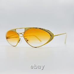 Casanova Sunglasses Ladies Oval Gold Extravagant Vintage 80s Model LC 08 NOS