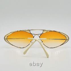 Casanova Sunglasses Ladies Oval Gold Extravagant Vintage 80s Model LC 08 NOS
