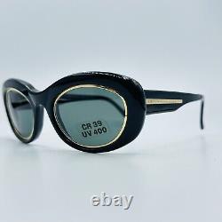 Christian Lacroix Sunglasses Ladies Oval Black Gold Diva Style Model 6728 NOS