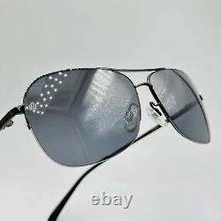 Dunhill Sunglasses Men's Oval Black Titanium Mirrored Model D1021 D New