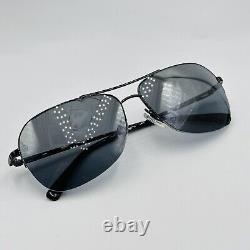 Dunhill Sunglasses Men's Oval Black Titanium Mirrored Model D1021 D New