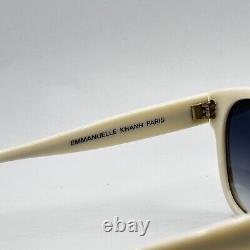 EMMANUELLE KHANH Sunglasses Men's Women's White Vintage 80s Model 8080 NOS