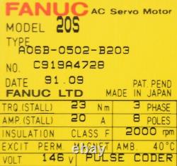 GE FANUC AC SERVO MOTOR MODEL 20S A06B-0502-B203 New