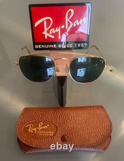 Genuine Vintage Ray Ban Bausch & Lomb Deco Metals W 1344, very rare Model, Mint