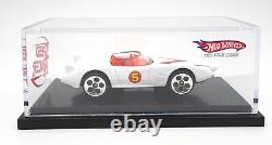 Hot Wheels Speed Racer Mach 5 white. 2008 Toy Fair model. Crystal case