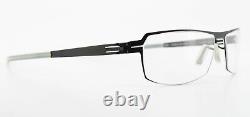 Ic! Berlin Glasses Spectacles Model Hadi Flexible Stainless Light Black Minimal