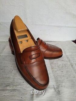 John Lobb Model Lopez 40.5 (7 E) Light Brown Leather Loafers