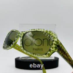 Lafont Sunglasses Ladies Angular Green Animal Print Model Vahine New