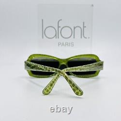 Lafont Sunglasses Ladies Angular Green Animal Print Model Vahine New