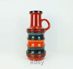 Large scheurich mid century ceramic VASE floorvase model 427-47 stripe pattern