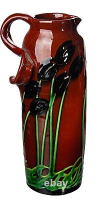 Max Laeuger Kandern Ag Art Nouveau Vase Henkelkannenform Tulip Decor Model 14