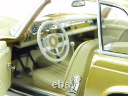 Mercedes R113 230 SL Pagode 1963 HT gold diecast model car Norev 1/18