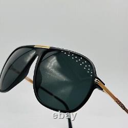 Playboy Sunglasses Men's Oval Black Gold Model 4628 Vintage 80s NOS
