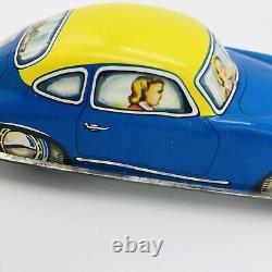 Porsche 356 Tin Modell Model Toy Vintage Carera Collection Blue Yellow Pre A Vw