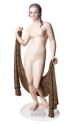 Rosenthal Figure Nude After The Bath Wilhelm Heider 1. Wahl Model 784 1930 39cm