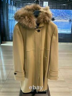 Saint Jacques short Coat fur Coat Wool Cashmere Parka Jacket New 44 Picture XXL