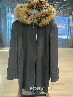 Saint Jacques short Coat fur Coat Wool Cashmere Parka Jacket New 44 Picture XXL