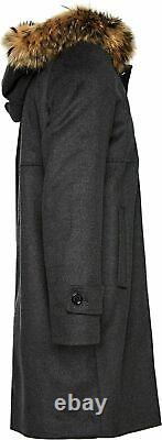 Saint Jacques short Coat fur Coat Wool Cashmere Parka Jacket New 46 3XL