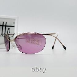 Silhouette Sunglasses Ladies Oval Purple Shield Minimal Art Titan Model M 8569
