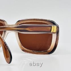 Silhouette Sunglasses Men's Angular Braun Vintage 80s Model 232 18k Gold Decor