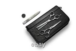 Tondeo Left Box Carat Offset Hairdressing Scissors 5,5 + Modelling 5,75