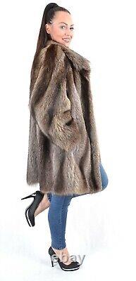 Us3405 Real Raccoon Fur Jacket Racoon Fur Coat Size XL Waschbär Jacke