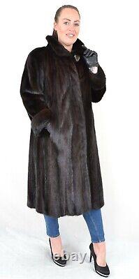 Us3940 Beautiful Real Mink Fur Coat Farmer Mink Jacket Size XL Nerzmantel