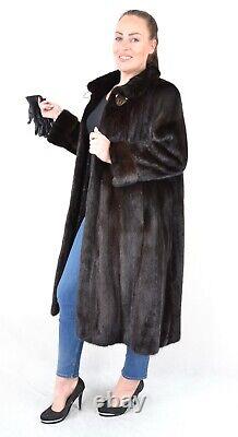 Us4578 Beautiful Real Mink Fur Coat Ranch Mink Jacket Size XL Nerzmantel