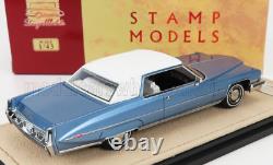 Wonderful modelcar CADILLAC COUPE DEVILLE 1973 blue metallic 1/43